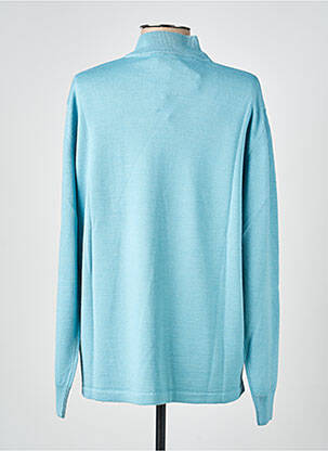 Pull tissage chiné manches longues bleu ELLEMME femme
