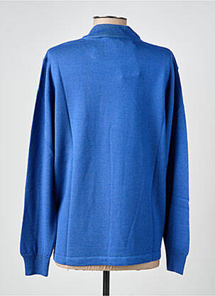 Pull tissage chiné manches longues bleu ELLEMME femme
