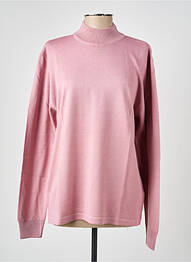 Pull coupe cintrée manches longues rose ELLEMME femme