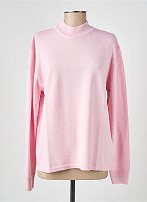 Pull coupe cintrée manches longues rose clair ELLEMME femme