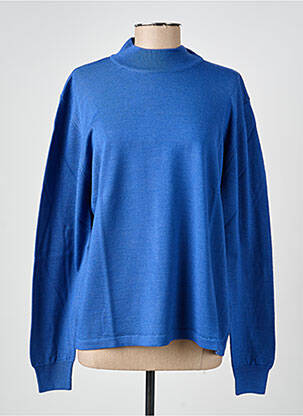 Pull coupe cintrée manches longues bleu ELLEMME femme