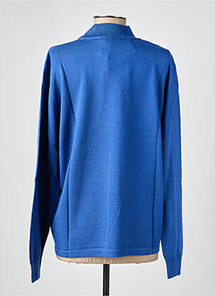 Pull coupe cintrée manches longues bleu ELLEMME femme