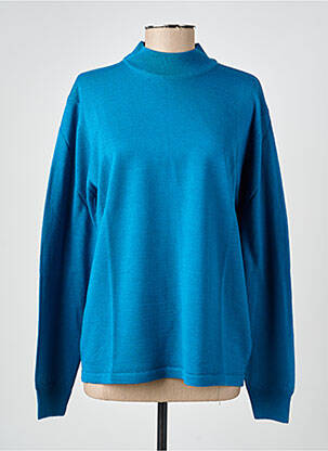 Pull coupe cintrée manches longues bleu ELLEMME femme