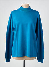 Pull coupe cintrée manches longues bleu ELLEMME femme