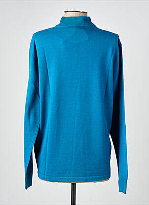 Pull coupe cintrée manches longues bleu ELLEMME femme
