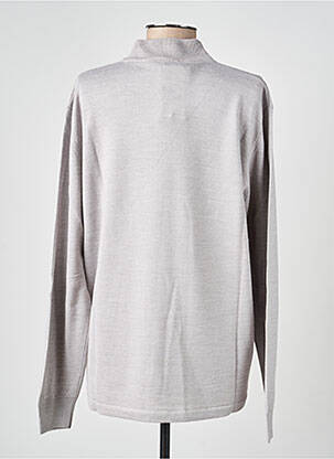 Pull tissage chiné manches longues gris ELLEMME femme