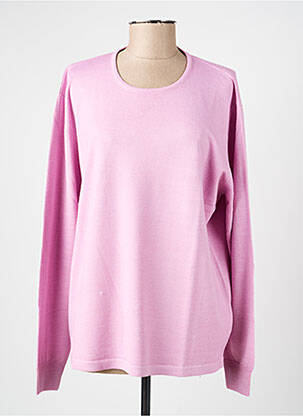 Pull coupe cintrée manches longues rose ELLEMME femme