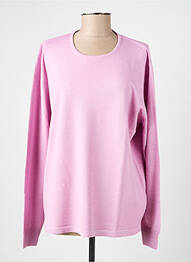 Pull tissage chiné manches longues rose ELLEMME femme