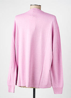 Pull coupe cintrée manches longues rose ELLEMME femme