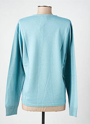 Pull tissage chiné manches longues bleu ELLEMME femme