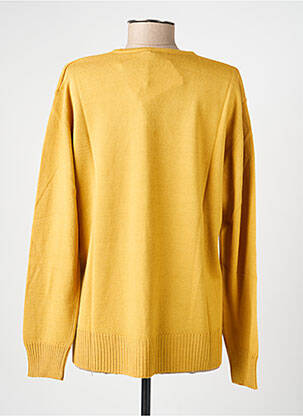 Pull col v manches longues jaune ELLEMME femme