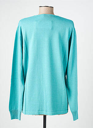 Pull coupe cintrée manches longues bleu ELLEMME femme