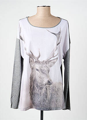 T-shirt manches longues manches longues gris OLSEN femme