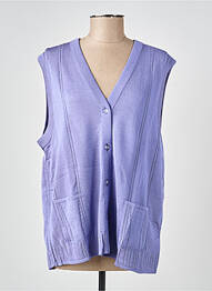 Gilet sans manche maille fine violet RODAM femme