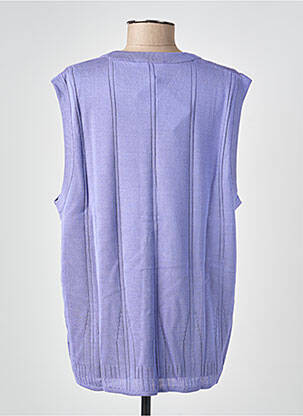 Gilet sans manche maille fine violet RODAM femme