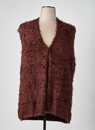 Gilet sans manche coupe cintrée marron OLSEN femme
