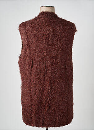 Gilet sans manche coupe cintrée marron OLSEN femme
