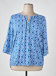 Blouse imprimé fantaisie manches 3/4 bleu OLSEN femme