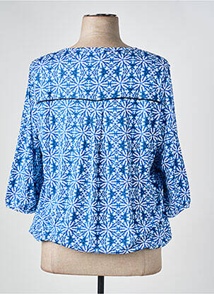 Blouse imprimé fantaisie manches 3/4 bleu OLSEN femme