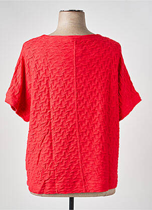 Top stretch manches courtes rouge FRANK WALDER femme