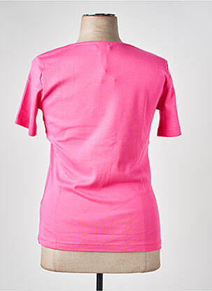 T-shirt sérigraphie avec strass manches courtes rose ARMOR LUX femme