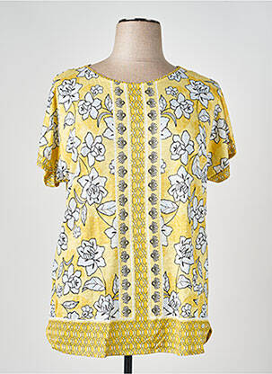 T-shirt coupe cintrée manches courtes jaune OLSEN femme