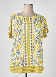 T-shirt coupe cintrée manches courtes jaune OLSEN femme