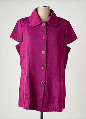 Gilet manches courtes coupe droite violet PAUPORTÉ femme