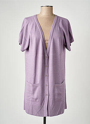 Gilet manches courtes coupe droite violet ESCORPION femme