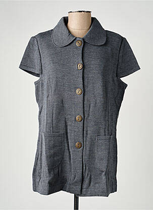 Gilet manches courtes coupe droite gris PAUPORTÉ femme