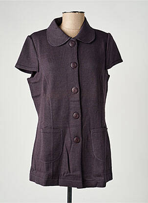 Gilet manches courtes coupe droite violet PAUPORTÉ femme