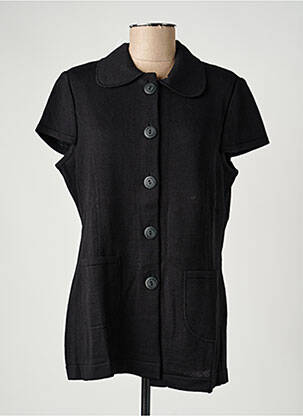 Gilet manches courtes fermeture boutonnée sur le devant noir PAUPORTÉ femme