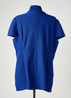 Gilet manches courtes coupe droite bleu PAUPORTÉ femme