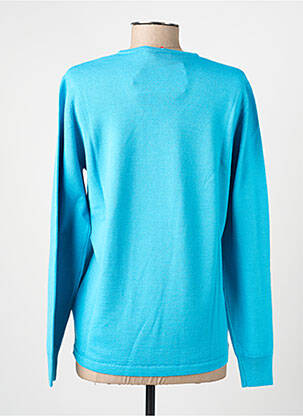 Pull coupe droite manches longues bleu ELLEMME femme