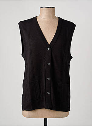 Gilet sans manche maille fine noir RODAM femme