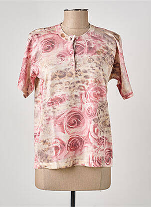 T-shirt imprimé fantaisie manches courtes rose GRIFFON femme