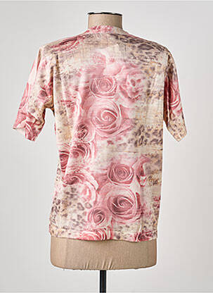 T-shirt imprimé fantaisie manches courtes rose GRIFFON femme