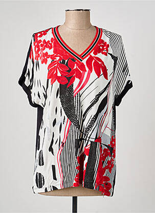 T-shirt imprimé fantaisie manches courtes noir OLSEN femme
