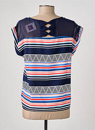 Top manches courtes manches courtes bleu CHRISTINE LAURE femme