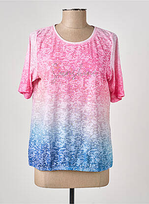 T-shirt coupe droite manches courtes rose RABE femme
