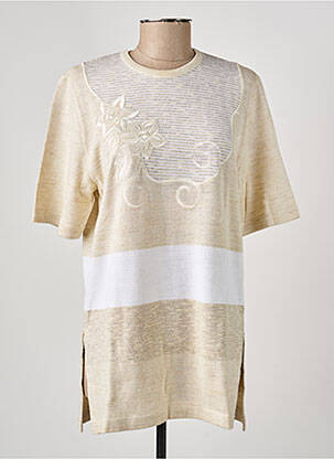 T-shirt coupe droite manches courtes beige PAUPORTÉ femme