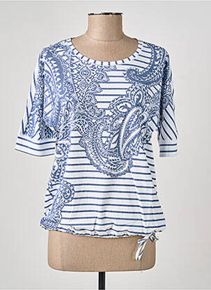 T-shirt coupe droite manches courtes bleu OLSEN femme