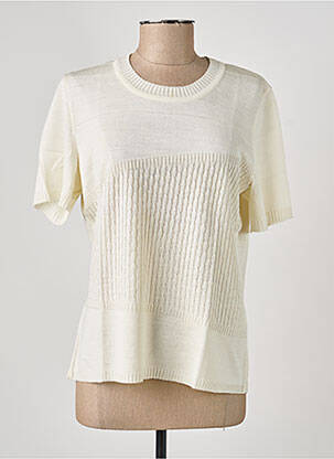 T-shirt coupe droite manches courtes beige PAUPORTÉ femme