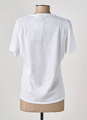 T-shirt col v manches courtes blanc PAUPORTÉ femme