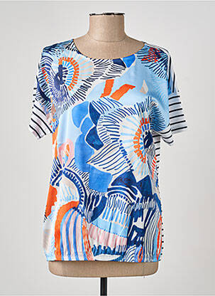 T-shirt imprimé fantaisie manches courtes bleu RABE femme