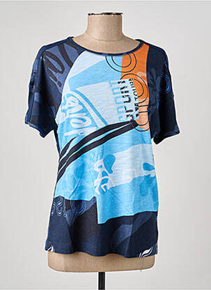 T-shirt imprimé fantaisie manches courtes bleu RABE femme