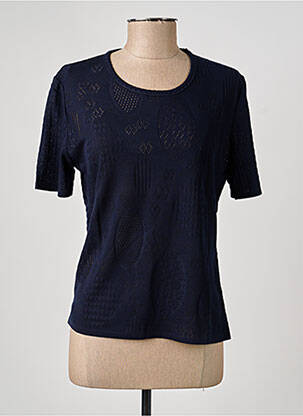 T-shirt coupe cintrée manches courtes bleu RODAM femme