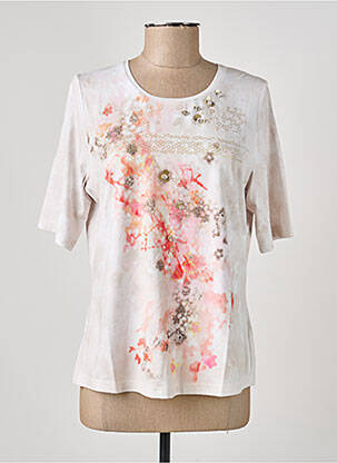 T-shirt coupe cintrée manches courtes beige RABE femme