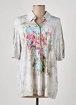 Polo coupe droite manches courtes gris RABE femme