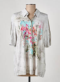 Polo coupe droite manches courtes gris RABE femme